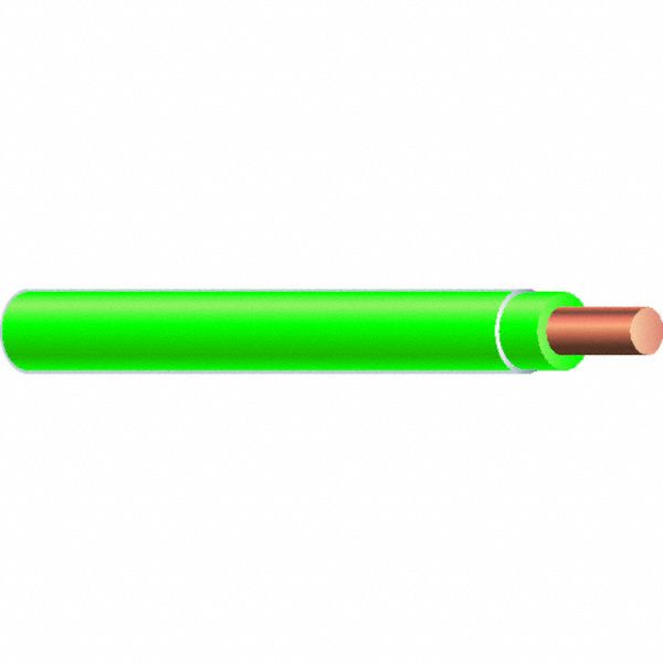 N0876 Wire THHN THWN Solid Green 12AWG 25ft