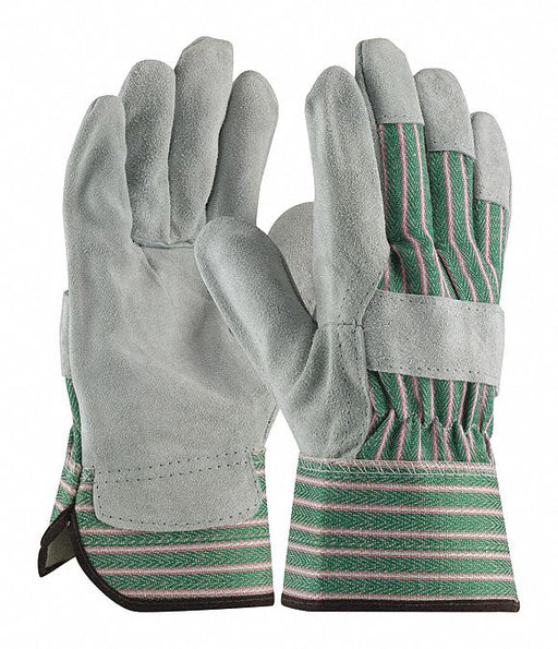 Split Leather Palm Grn/Pink Back L PK12