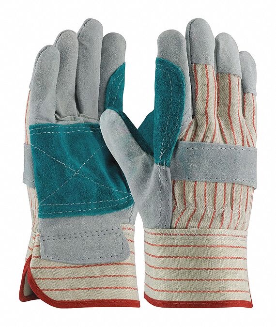 Split Leather Palm Gry/Red XL PK12