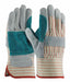 Split Leather Palm Gry/Red XL PK12
