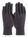 Cotton Jrsy Glove Brn Econ Wt. Mens PK12