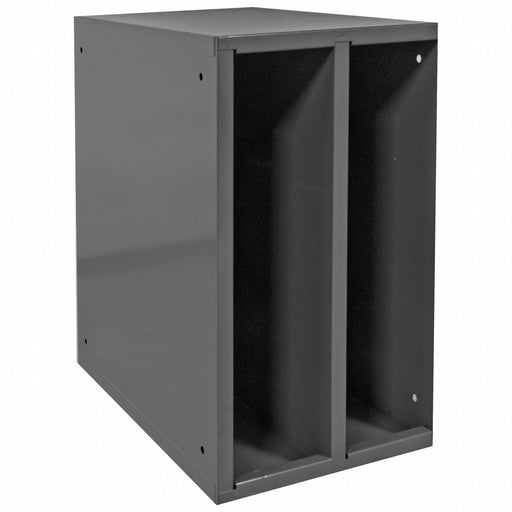 Storage Cabinet 2 Openings Gray Steel