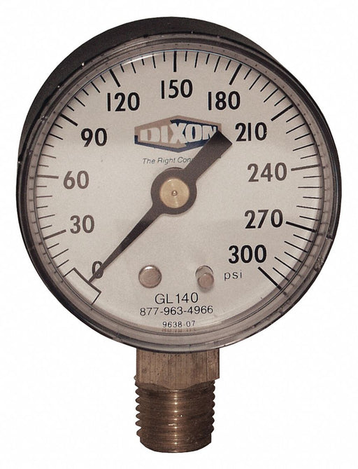 ABS Dry Gauge 1/4 0-100psi 2 Face