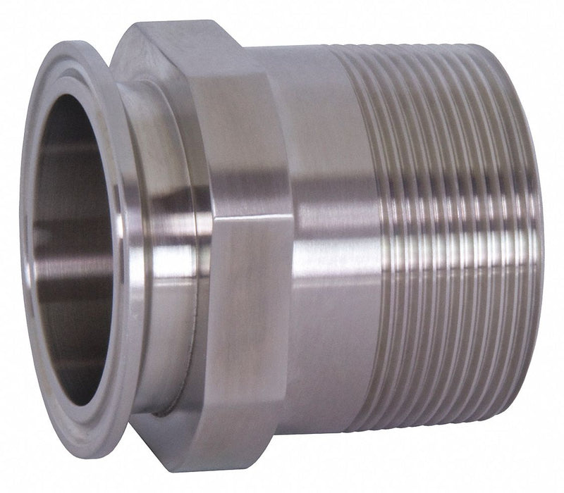 Male Clamp Adapter 304SS 2 OD 2 NPT