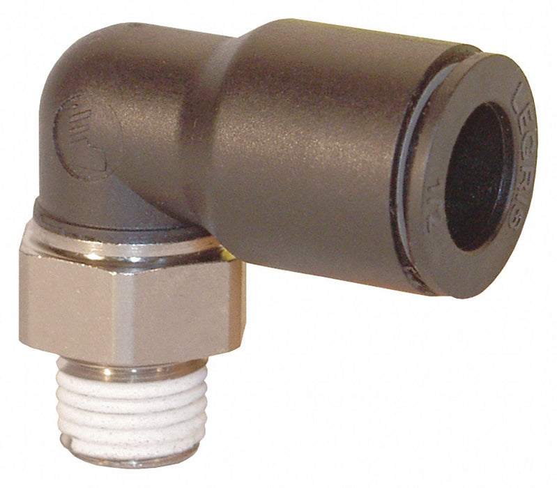 Nylon/Brass Push-In 3/8 Male 1/4 Elbow