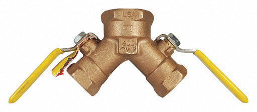 Manual 3-Way Ball Valve 1 1/4 Bronze