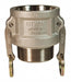 Cam and Groove Coupler x MNPT 3/4 SS