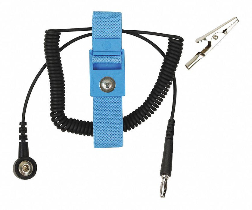 Elastic Omega Wrist Strap w/6f Coil Cord