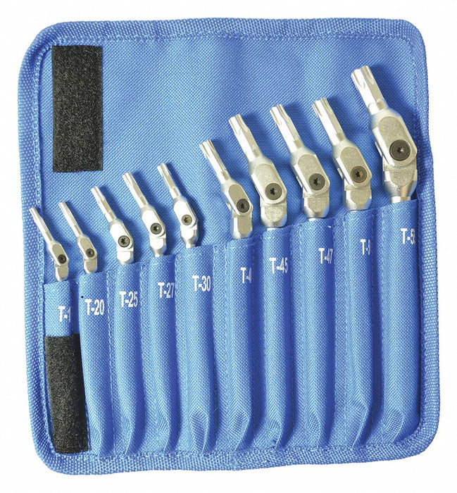 Torx HexPro Wrench Chrome T15-T55 10 pcs