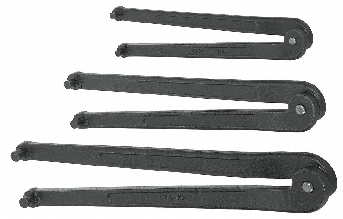 Wrench Set Adjustable Face Spanner 3 pcs