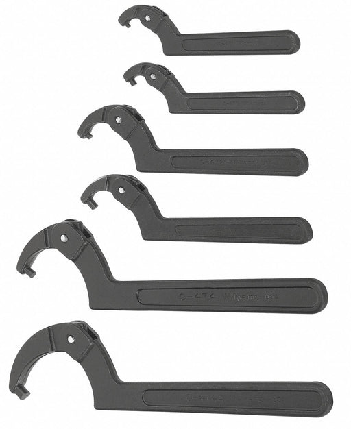 Spanner Wrench Set Adj. Pin 6 Pieces