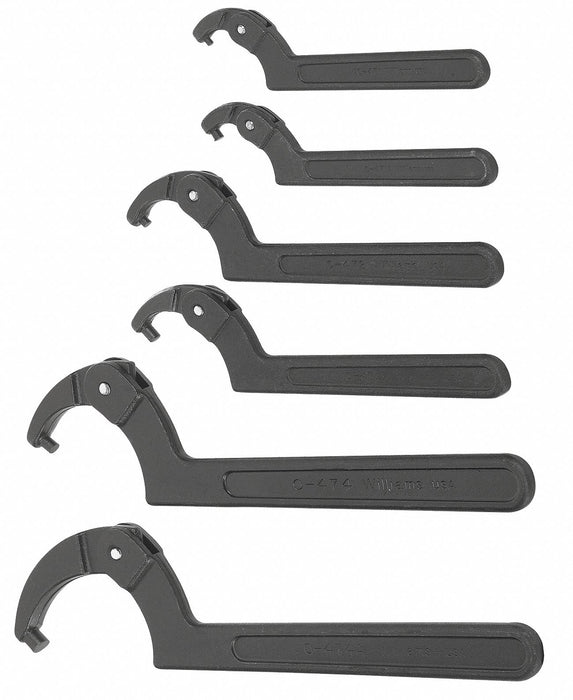 Spanner Wrench Set Adj. Pin 6 Pieces