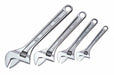 Chrome Adjustable Wrench Set 4 pcs.