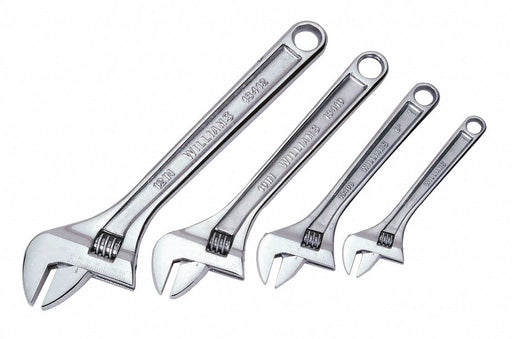 Chrome Adjustable Wrench Set 4 pcs.