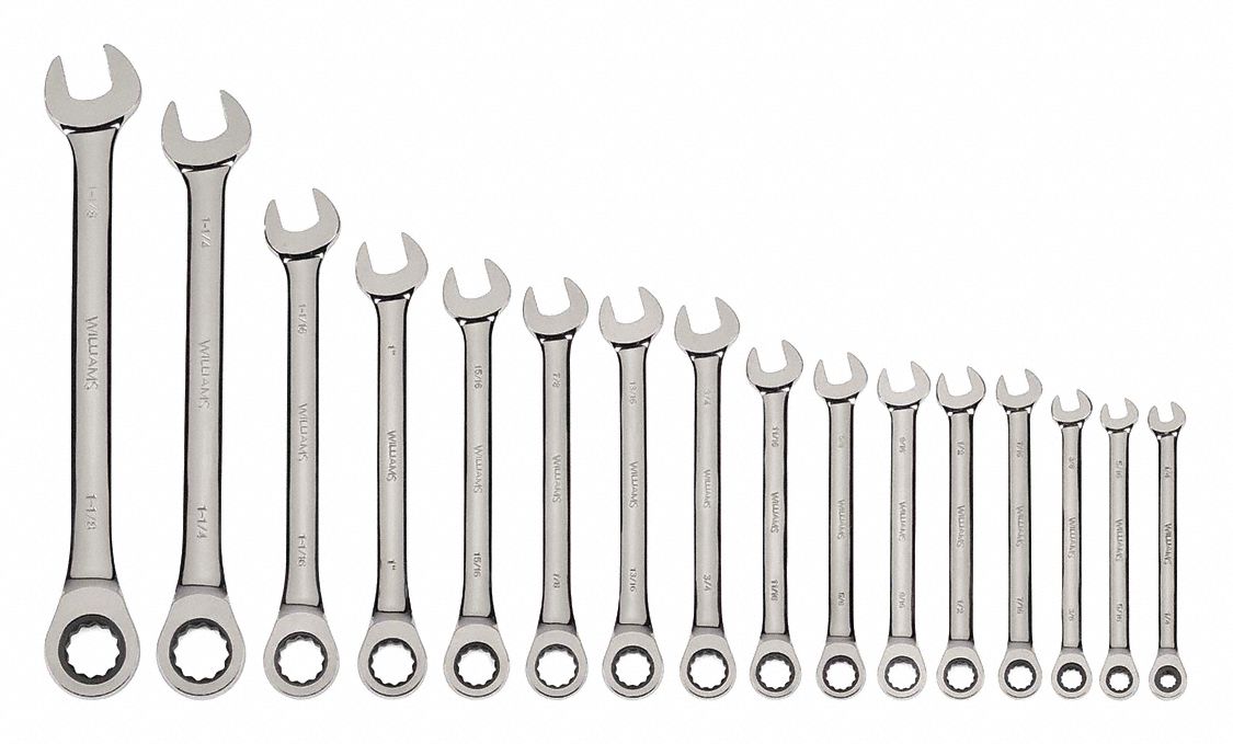 Combo Ratchet Wrench Set 1/4-1-1/4 16pc