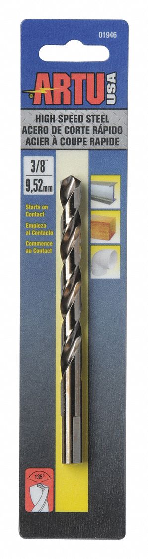 Drill Bit Steel High Speed 3/8 