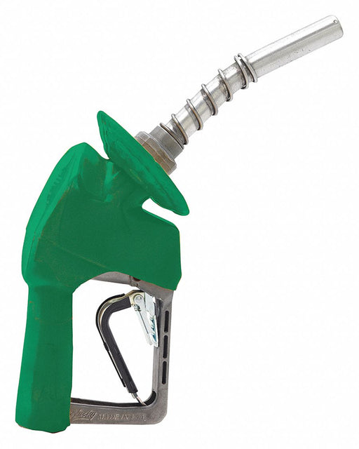 FuelNozzle Green 3/4in NPT 7inAlumSpout