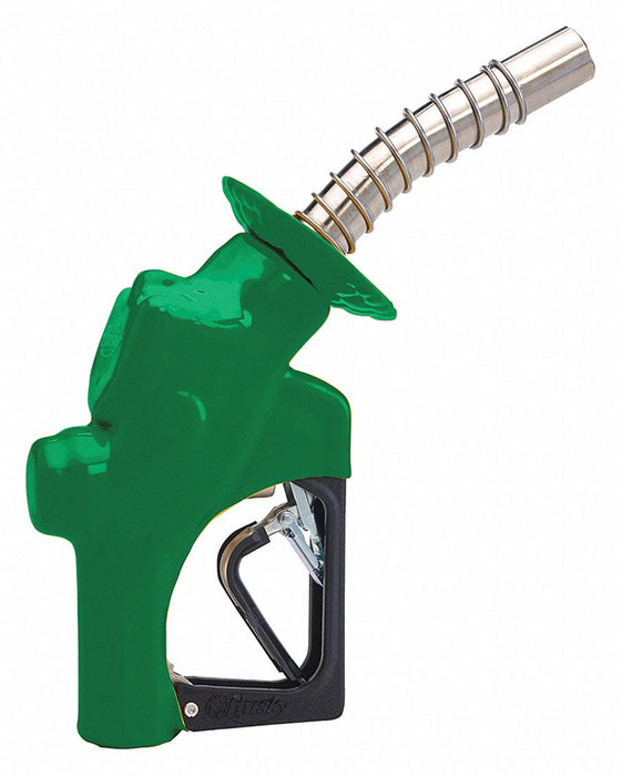 FuelNozzle Green 1in NPT 7inAlumSpout