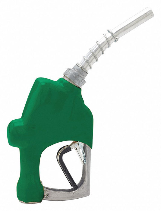 FuelNozzle Green 1in NPT 7inAlumSpout