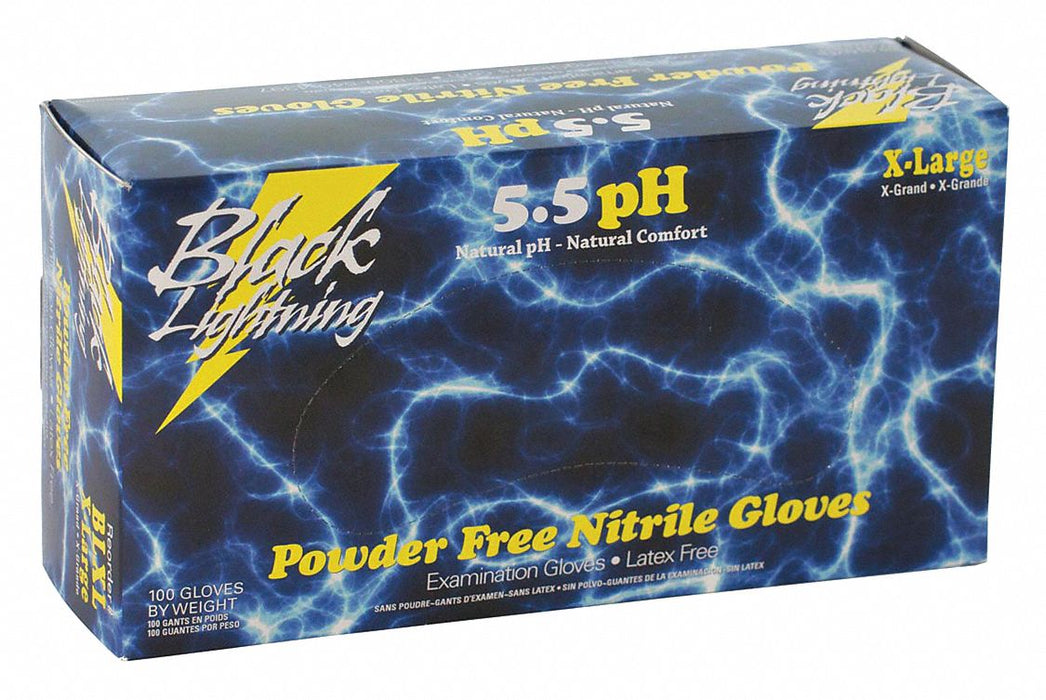 Gloves Black Nitrile Large PK100
