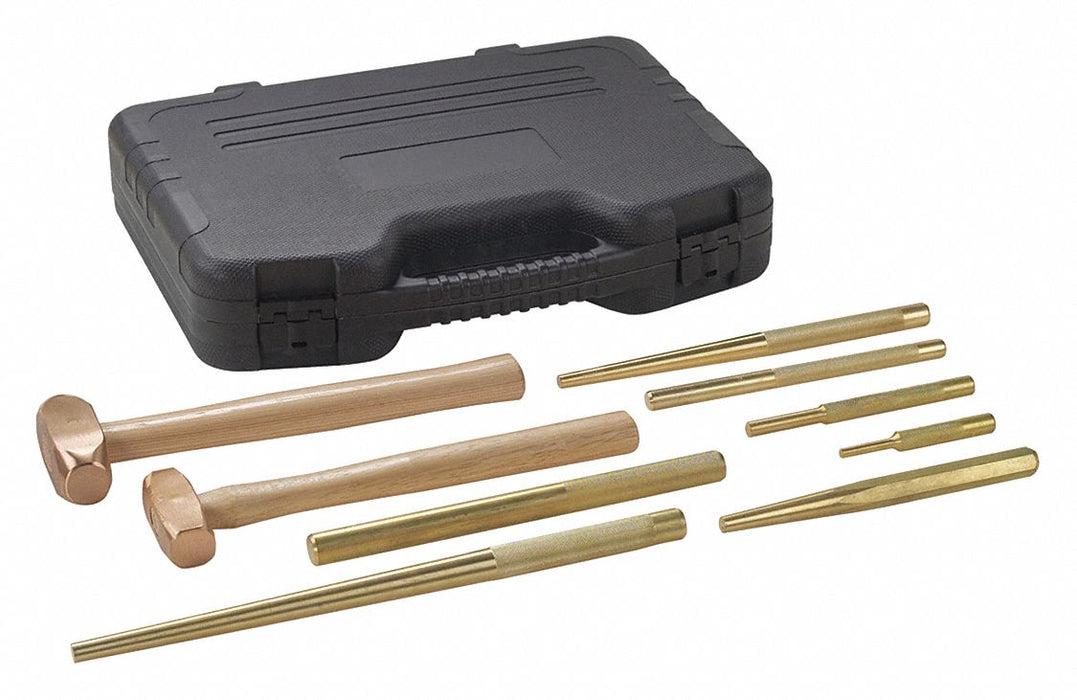 Master Brass Hammer and Punch Set 9pcs.