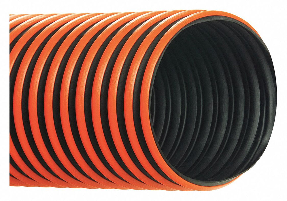 Ducting Hose Black Orange 25 ft L