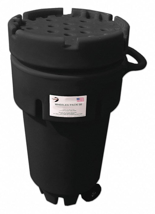OverpackDrum Polyethylene 46inH Black