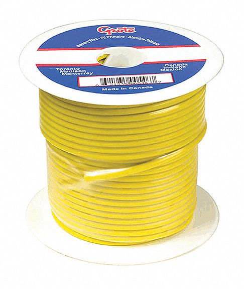 Primary Wire 14 Gauge Yellow 100ft.Spool