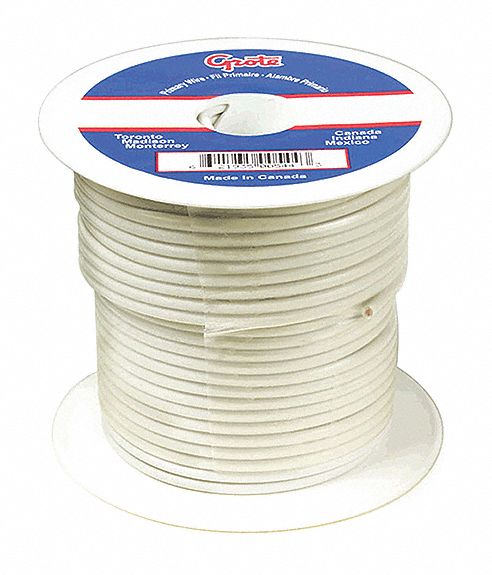 Primary Wire 8 Gauge White 25 ft Spool