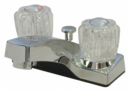 Faucet Non-Met 2 Acrylic Handle w/Pop Up