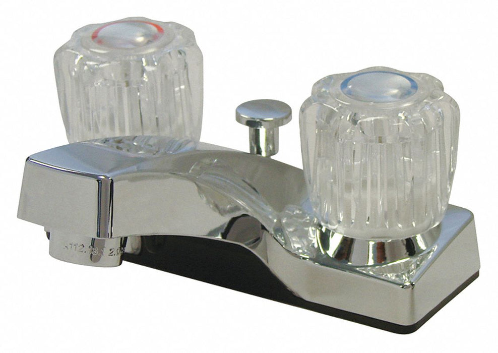 Faucet Non-Met 2 Acrylic Handle w/Pop Up
