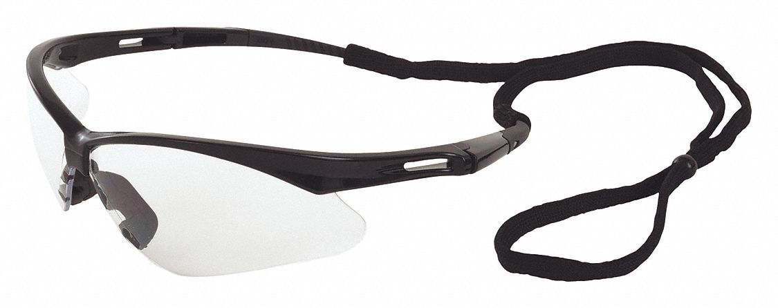 Safety Glasses Black Frame Clr Anti-Fog