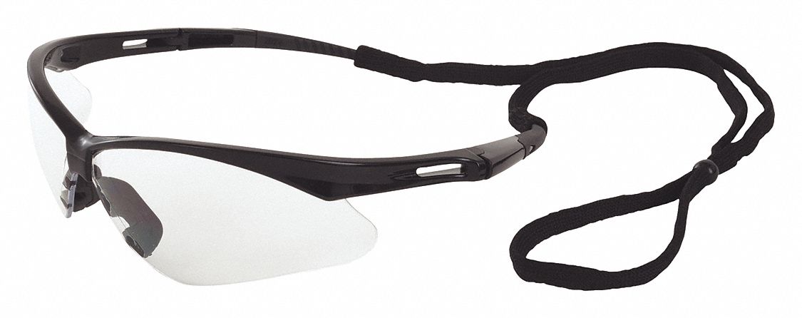 Safety Glasses Black Frame Clear