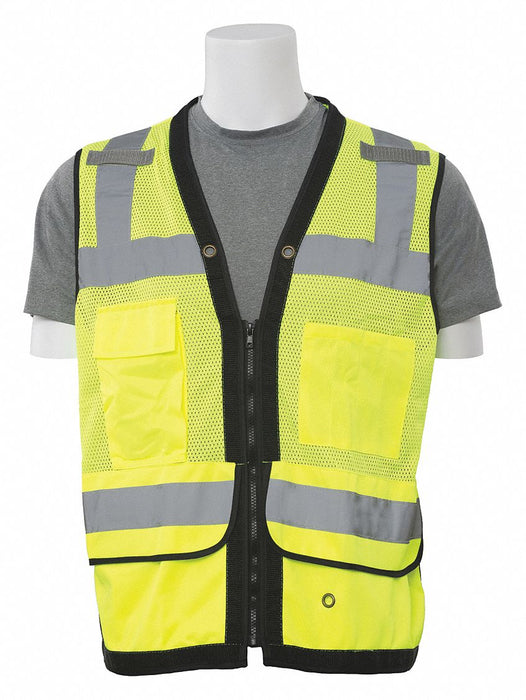 Safety Vest Zipper Hi-Viz Lime 2XL
