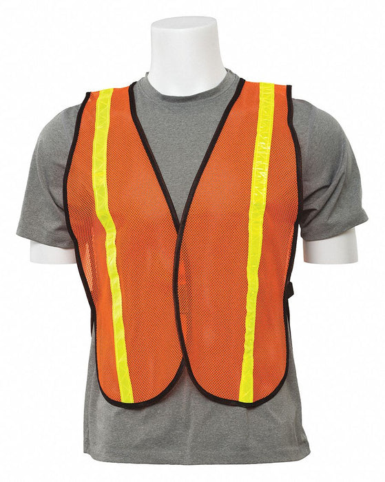 Vest with Stripe Hi-Viz Orange One Size