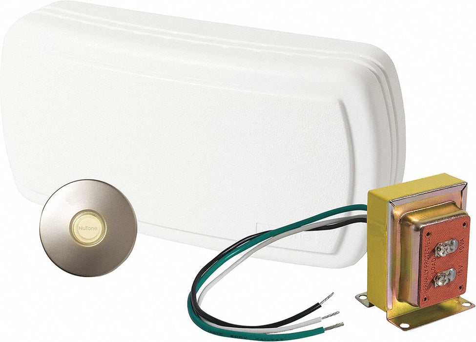 Chime 1 Stucco Pushbutton Satin Nickel