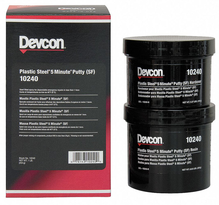 Putty Dark Gray Plastic Steel