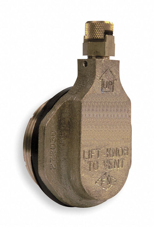 Drum Safety Vent Brass Horizontal
