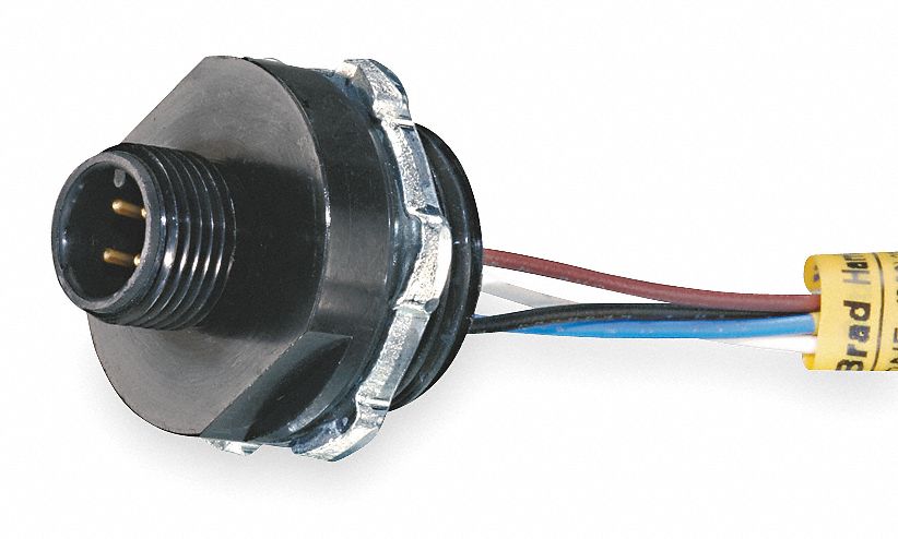 External Thread Receptacle 4 A Black
