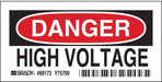 Danger Sign 3-1/2X5 R and BK/WHT HV