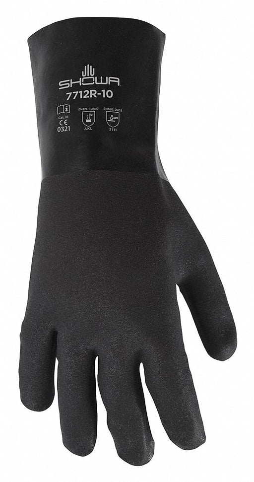 ChemResistantGloves Blk Gauntlet L 10 PR