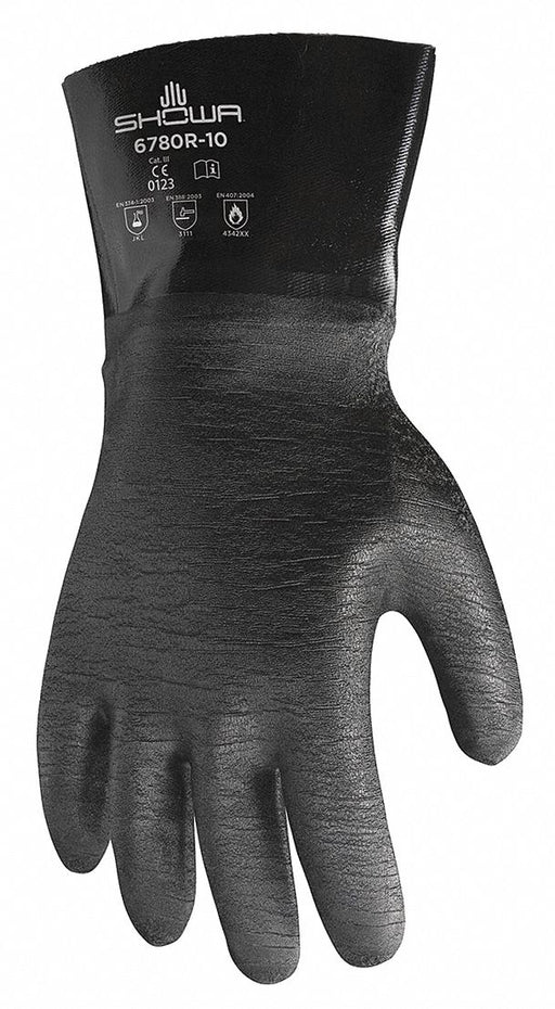 H0560 Chemical Resistant Gloves Black Sz 10 PR