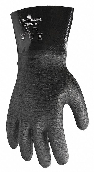 ChemResistantGloves Blk Gauntlet L 10 PR