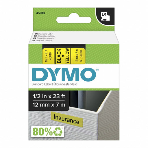 Label/RibbonCartridge Yellow 1/2inW