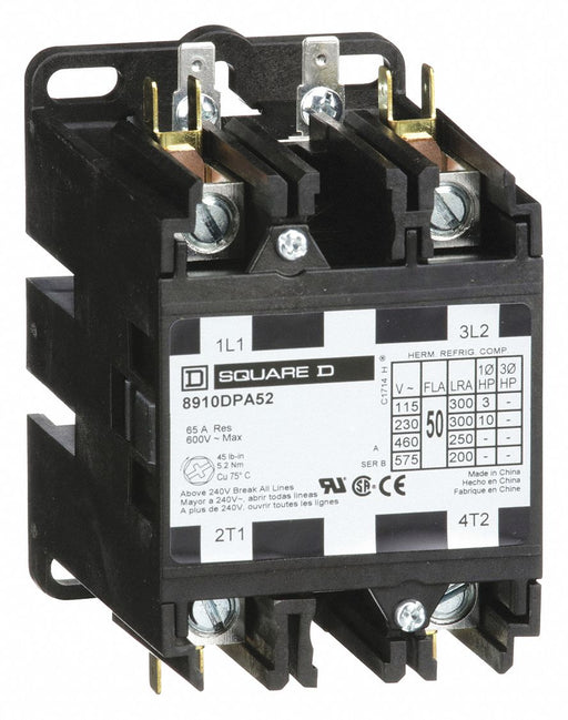 H2639 DefPurposeMagContactor 110/120VAC 2P 50A