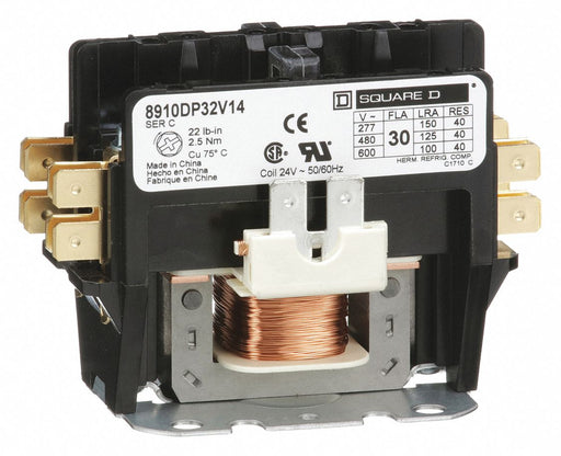 H2637 DefPurposeMagContactor 24VAC 2P 30A