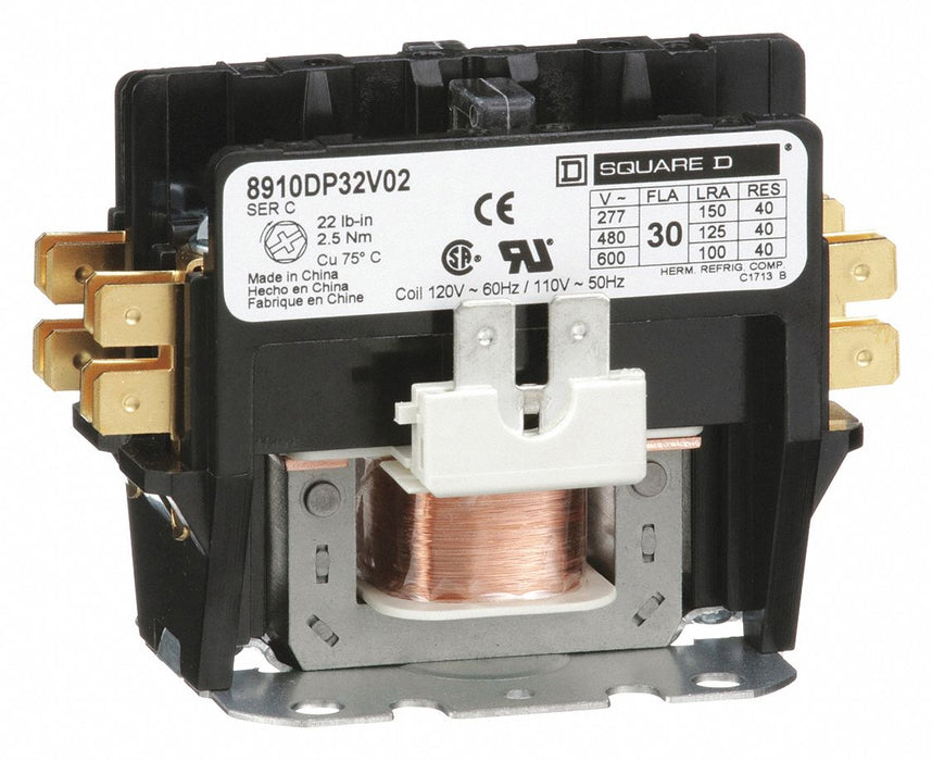 H2637 DefPurposeMagContactor 110/120VAC 2P 30A