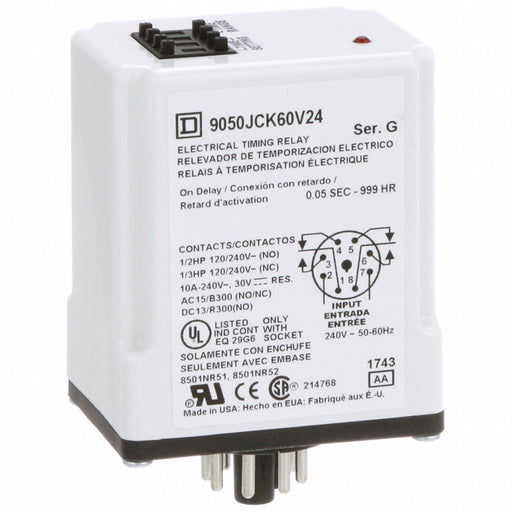 SinFunTimeDelayRelay 240VAC 8Pins