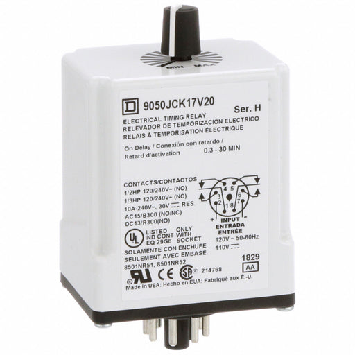 SinFunTimeDelayRelay 120VDC 8Pins