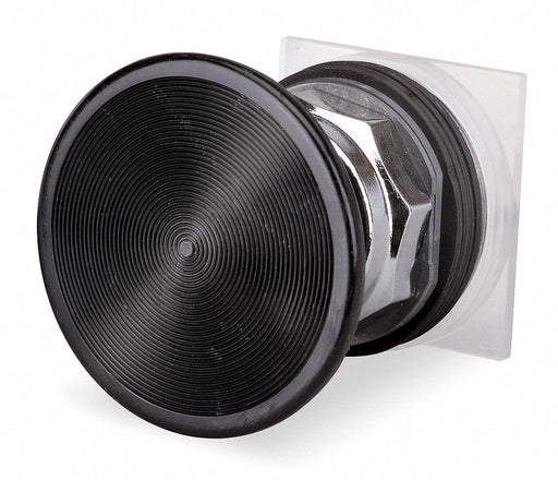 Mushroom Head Push Button Black 30mm